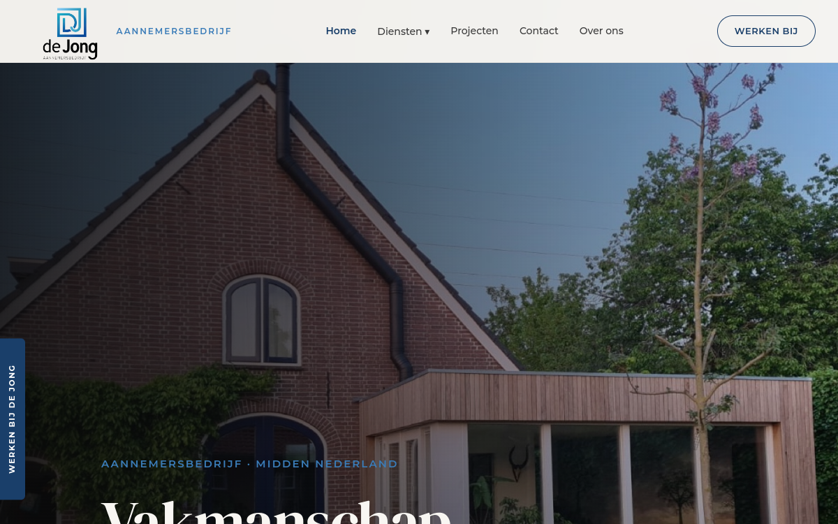 Screenshot bouwenmetdejong.nl