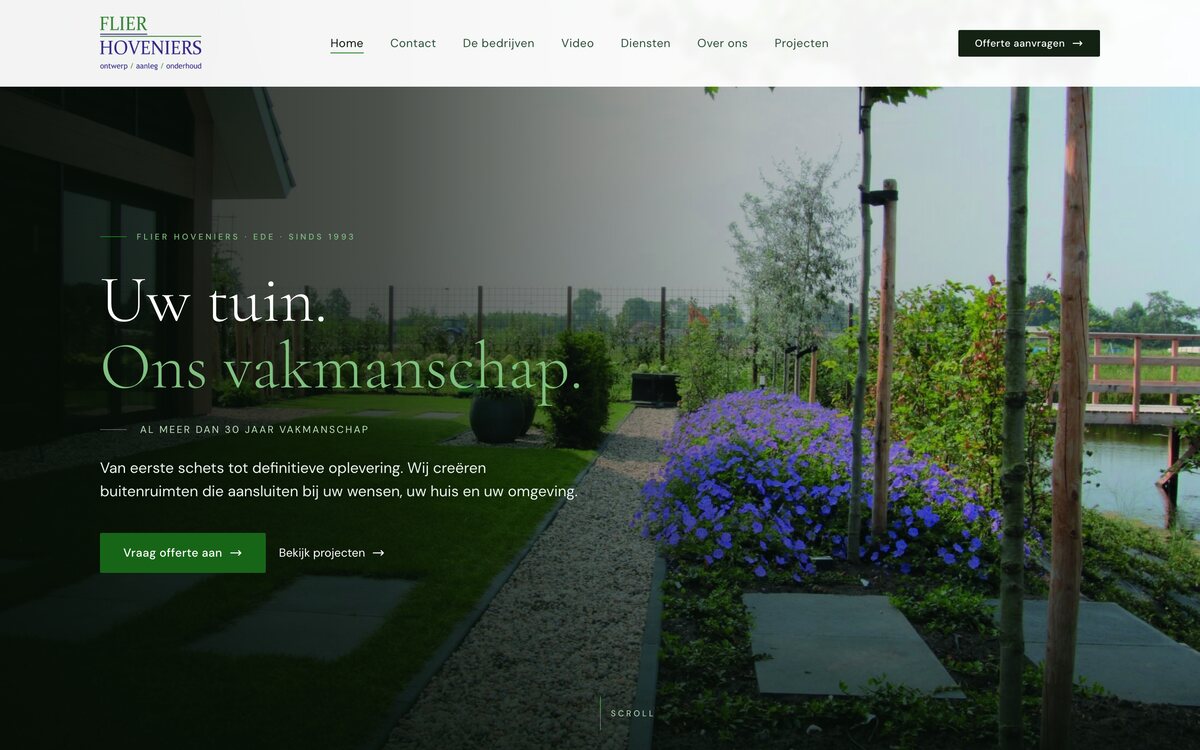 Screenshot flierhoveniers.com