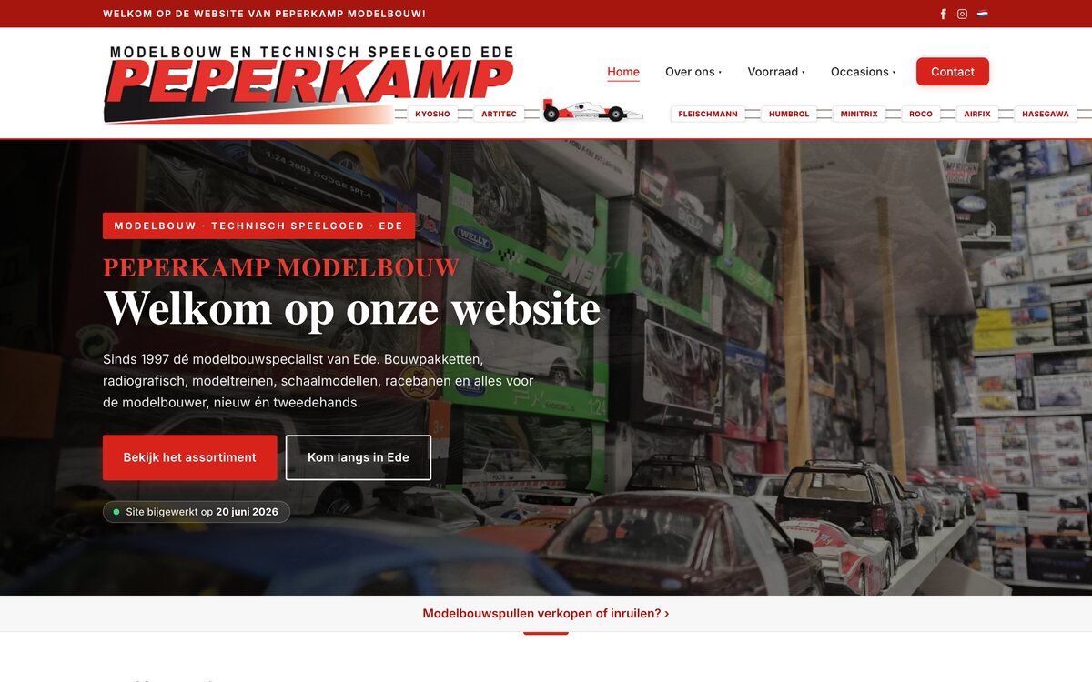 Screenshot peperkampmodelbouw.nl