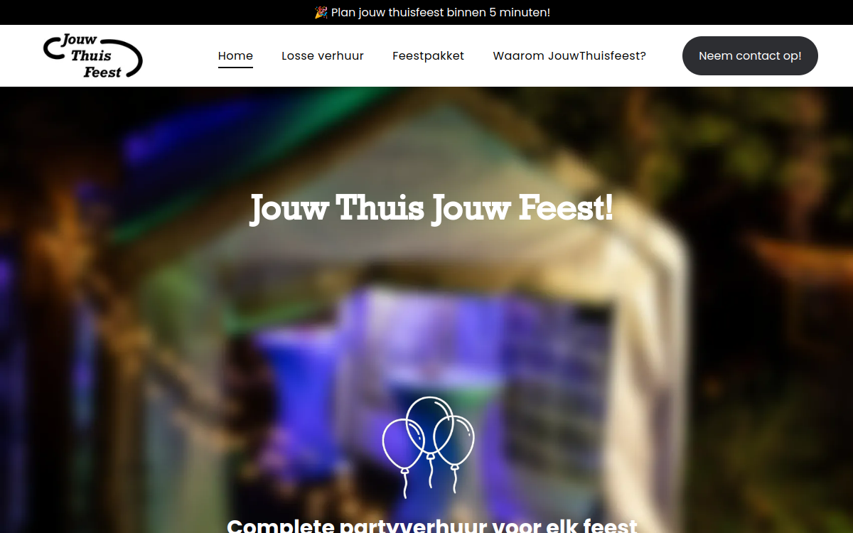 Screenshot jouwthuisfeest.nl